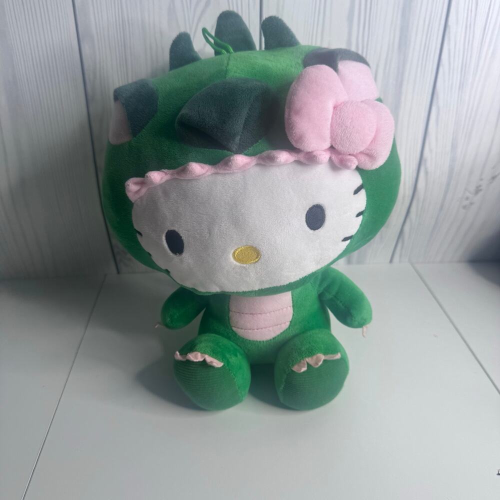 Hello Kitty Green Dragon 6.5 inch Plush Sanrio Fiesta